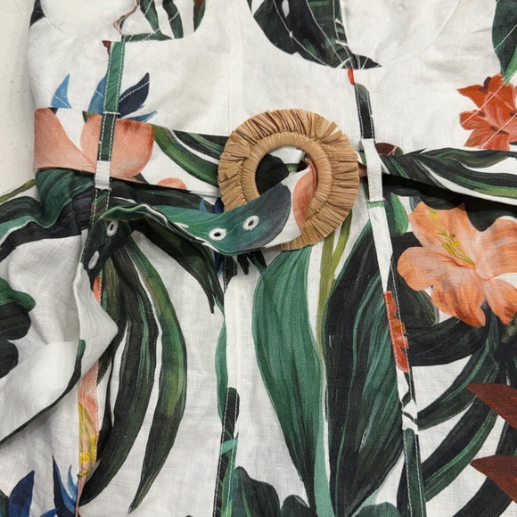 New Farm Rio Midnight McCaw Fiesta Floral Linen Blend Mini Dress - Picture 10 of 11
